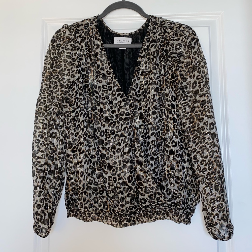 Velvet Cheetah Print Top